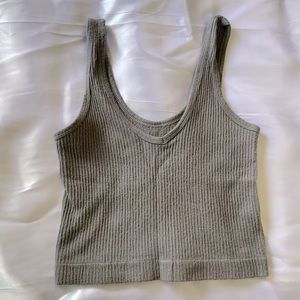 Gray Cropped Tank from UO